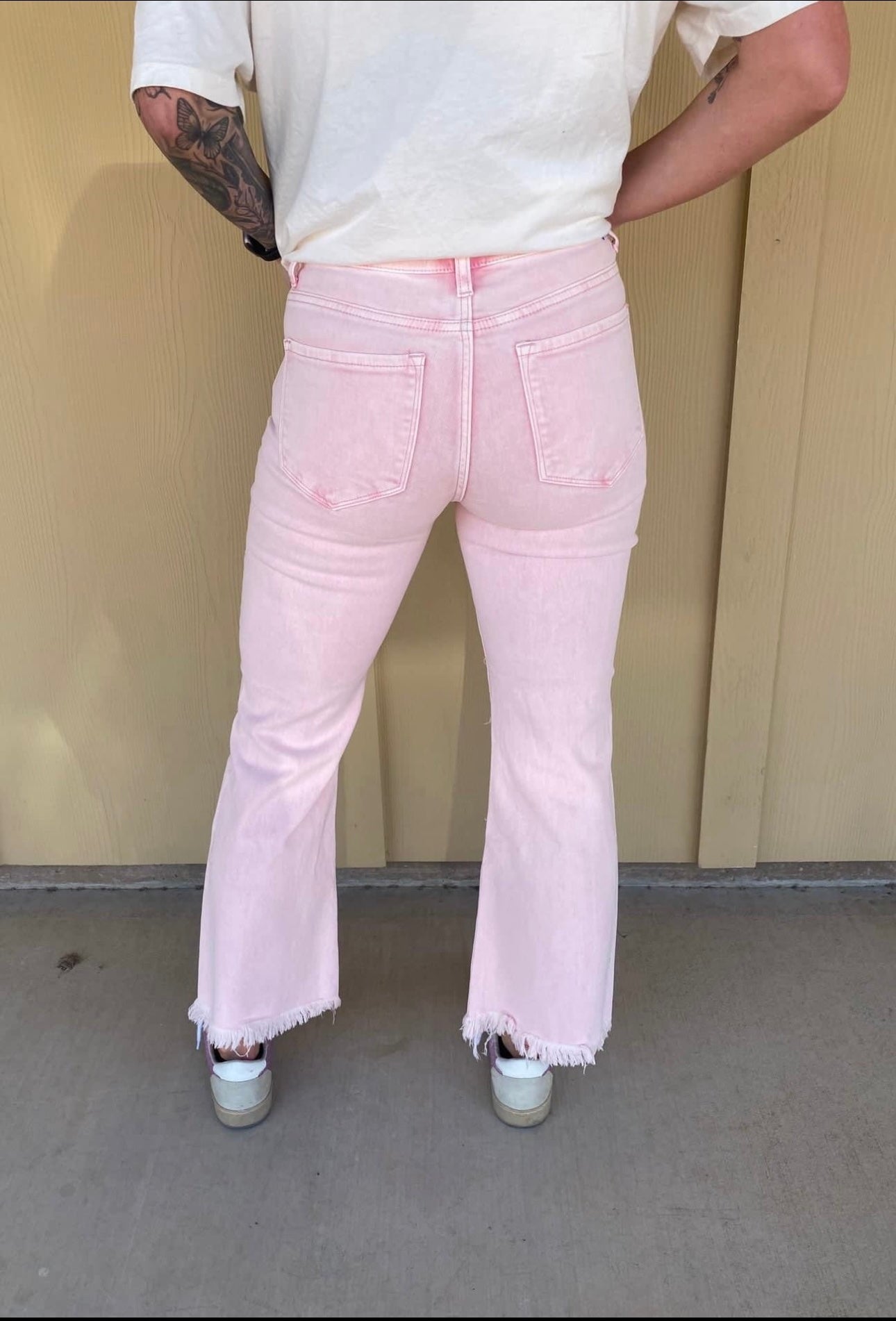 Risen Pink Acid Wash Jeans