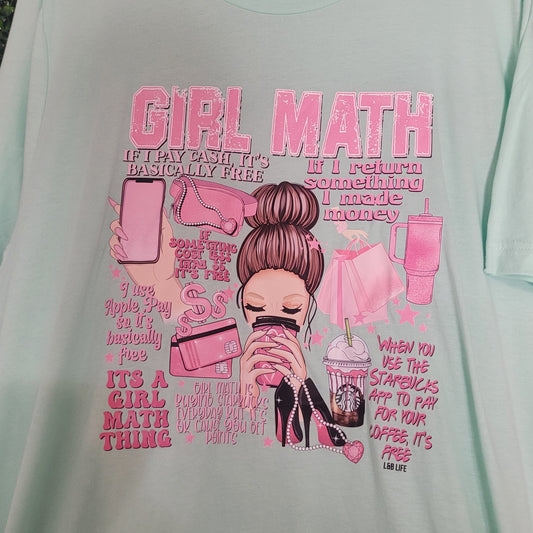 Mint Girl Math T-Shirt