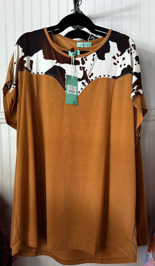 Cow Print Top