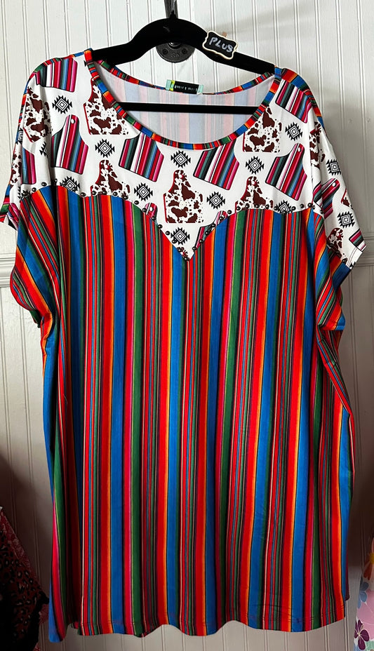 Serape Print Top