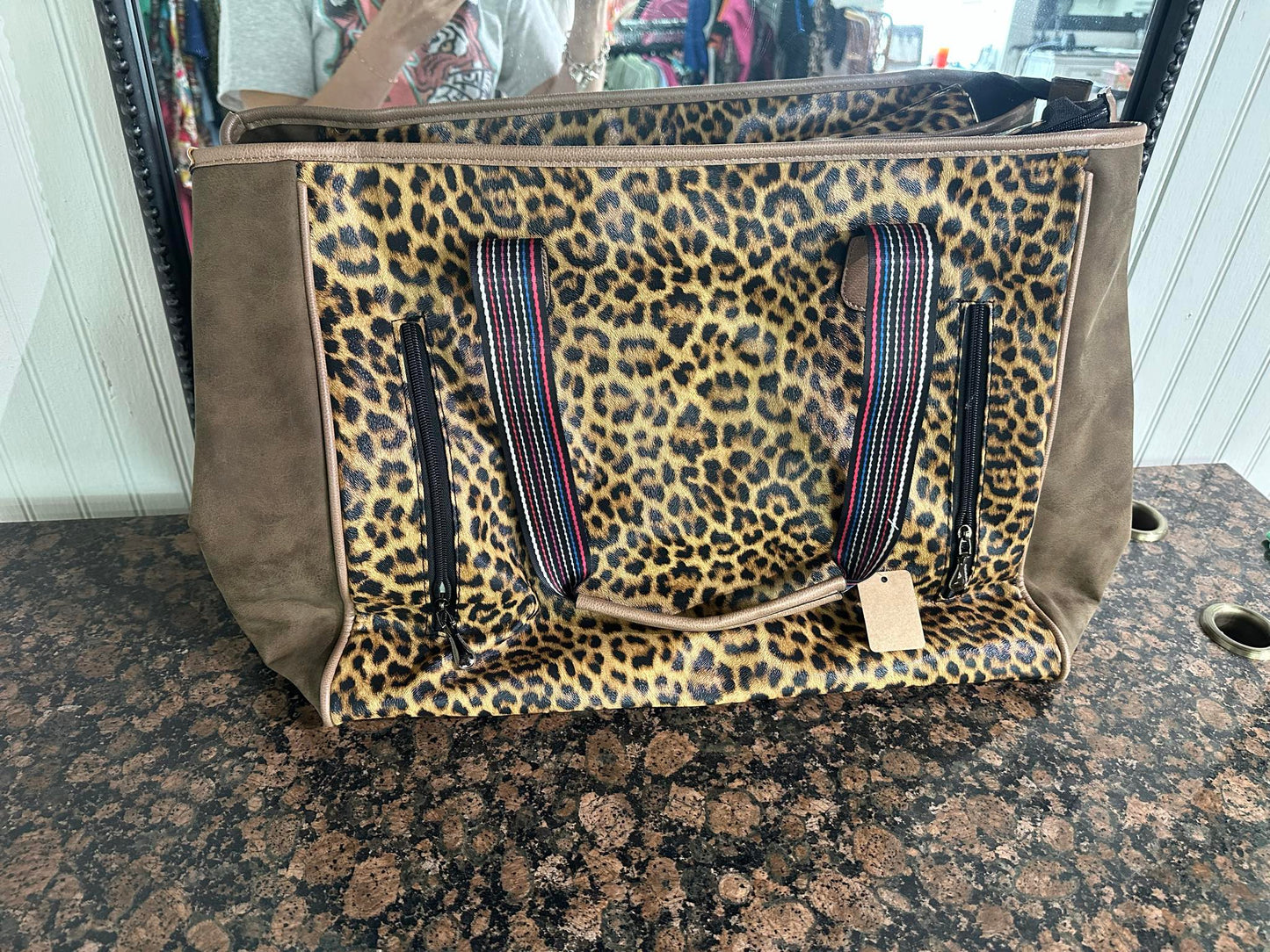 Large leapord bag