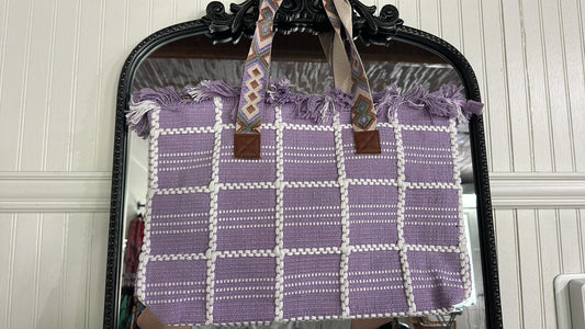 Purple knit bag